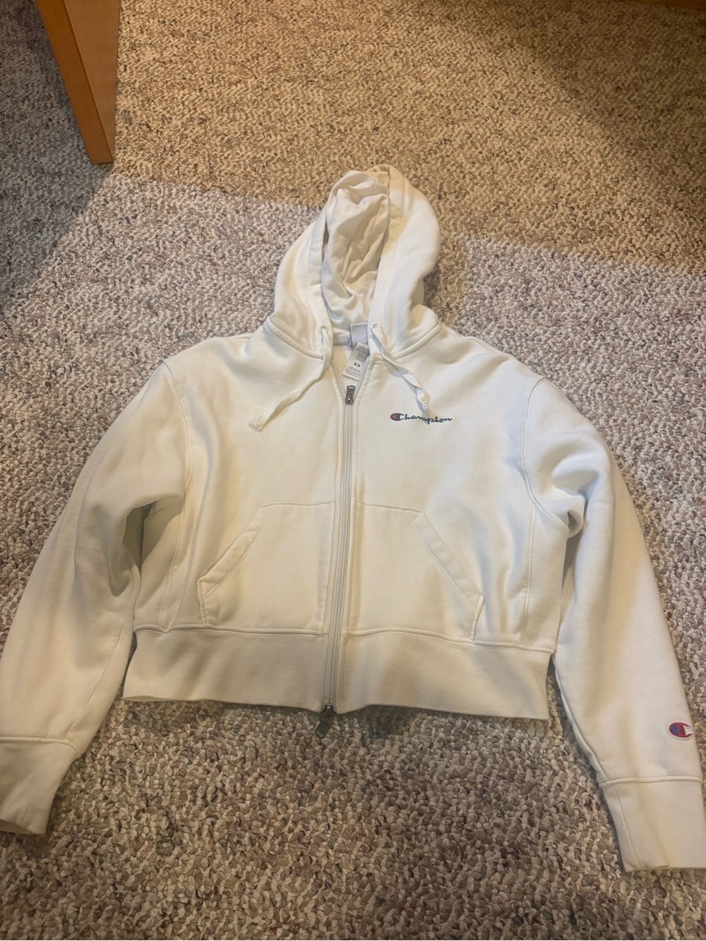 Champion Women's Cream Full‑Zip Hooded Jacket